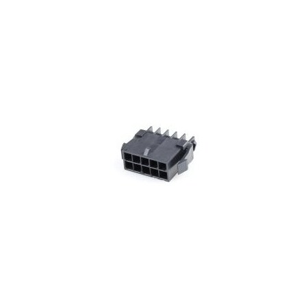 Molex Pin & Sleeve Plug, 10 Pole, Black, Spring Clamp Terminals Wire Connection Type 203632-1000